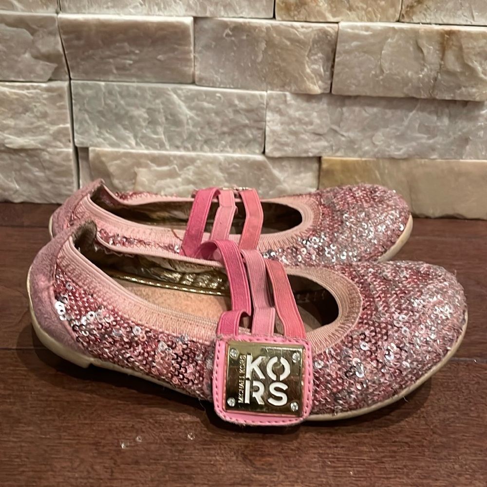 Michael Kors pink glitter shoes